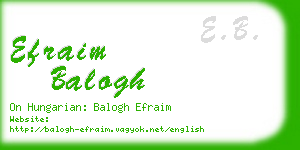 efraim balogh business card